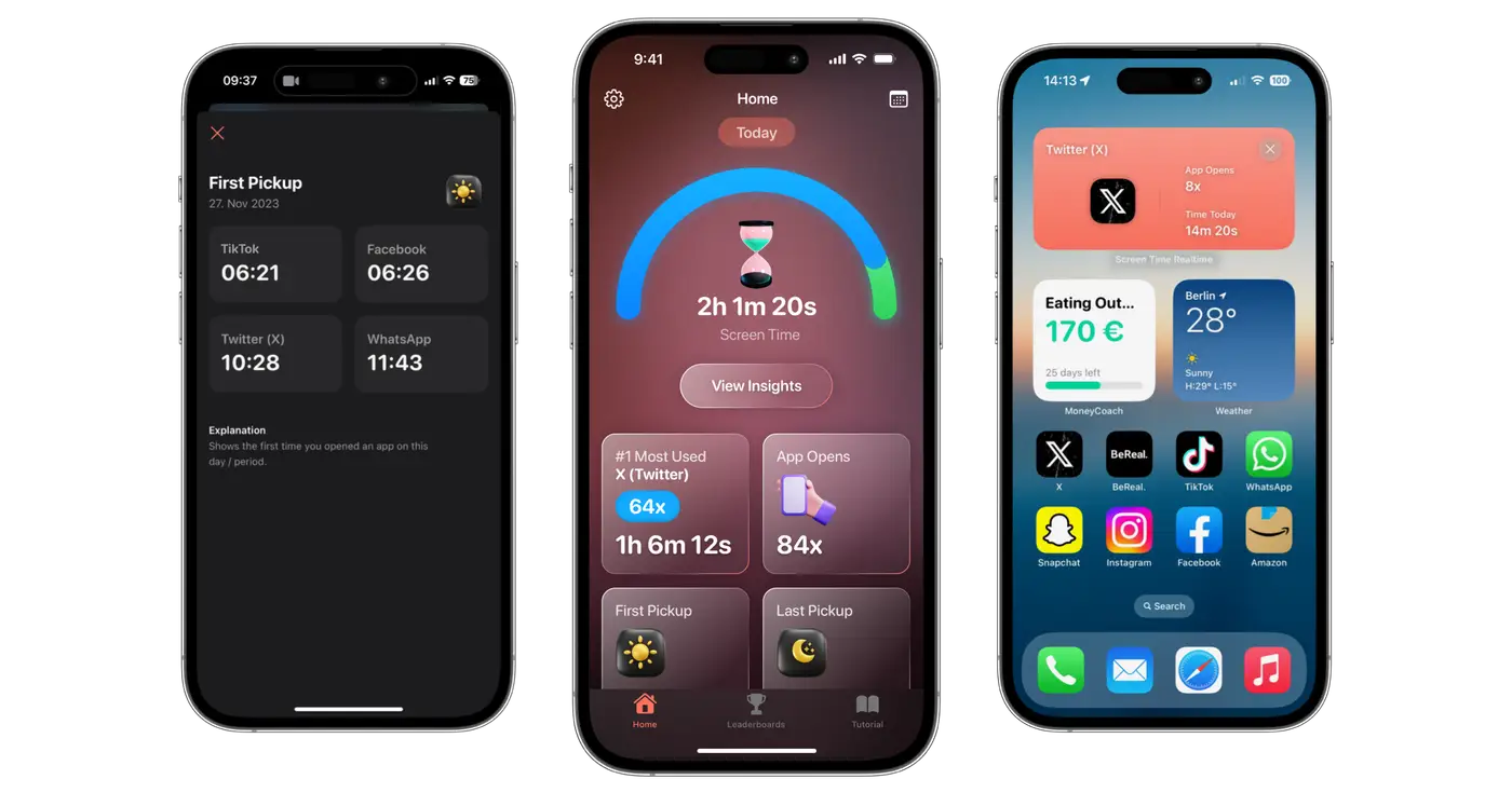 Sandflow app usage dashboard on iPhone and iPad